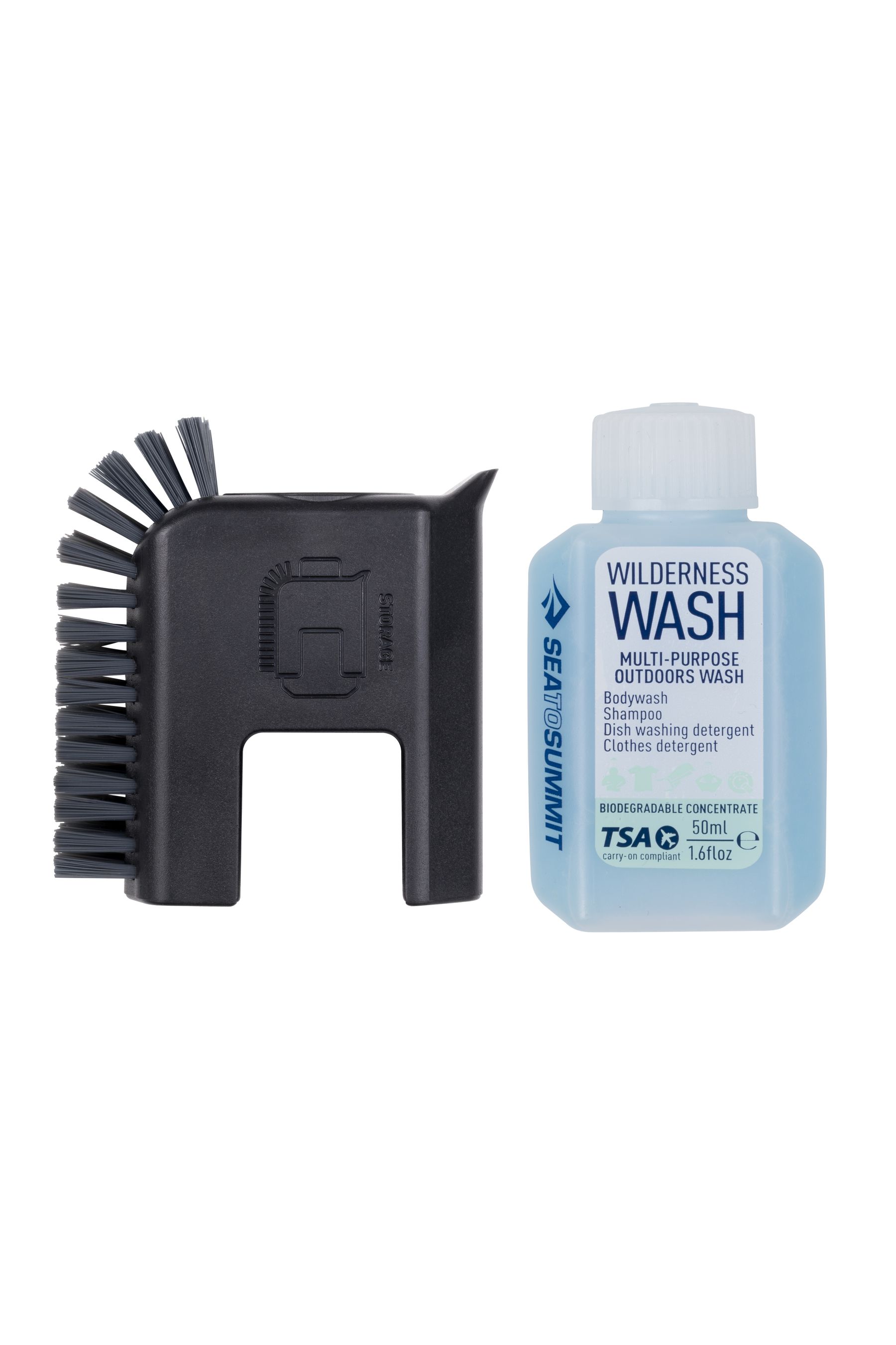 POT SCRUBBER & SOAP Bürste und Seife / schwarz / 50ML