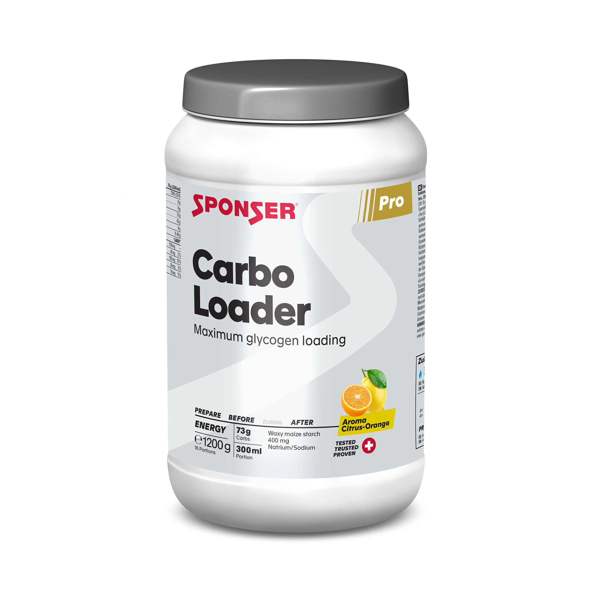 CARBO LOADER, Dose 1200g / CITRUS-ORANGE