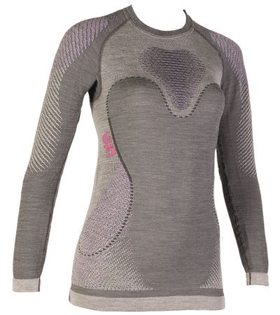 FUSYON Damen-Merinofunktionsshirt / grau / XS