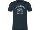 BETTER BIKE Herren-Merino-Kurzarmshirt / blueberry / XXL
