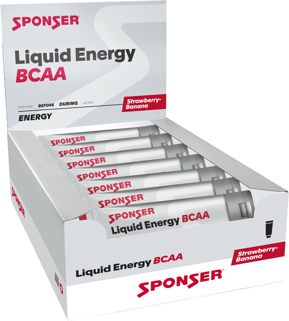 Liquid Energy BCAA, Display (18 x 70 g) Tuben / Strawberry-Banana