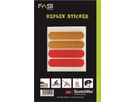 Reflex-Sticker Streifen / gelb/rot