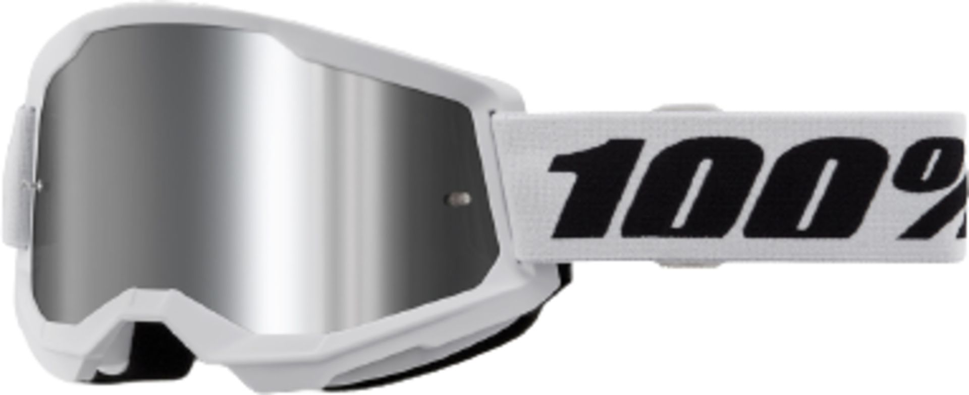 Goggle Strata 2 / White - Mirror Silver Lens / weiss