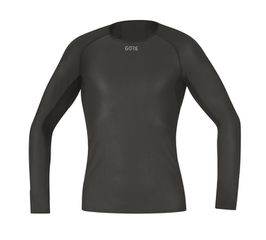 M GWS BASE LAYER Herren-Langarmshirt mit Windstopper / schwarz / XXL