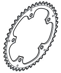 Kettenblatt Alfine FC-S501 / schwarz / 42 Zähne