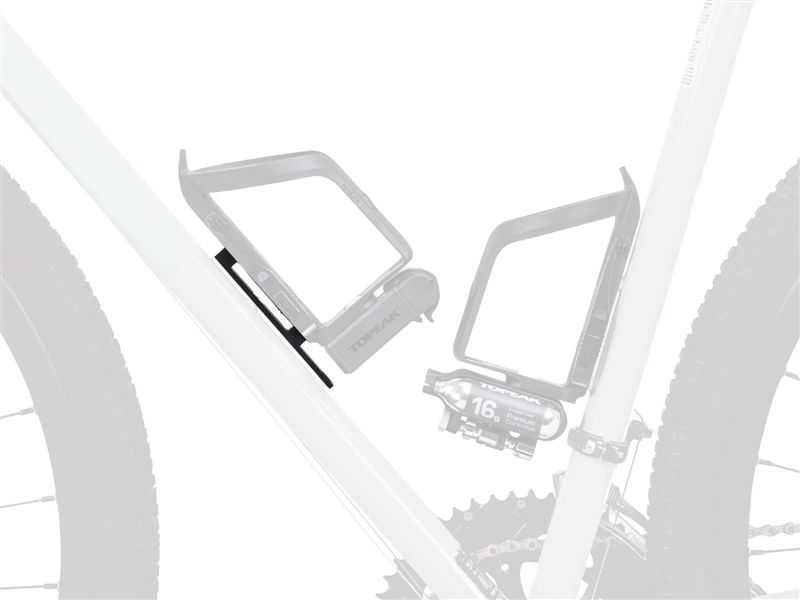 ALT-POSITION Adapter für alternative Bidonhalterbefestigung / schwarz silber