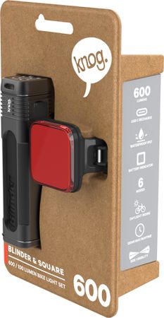 Lichtset Blinder & Square / black / 600/100 Lumen, 189 g