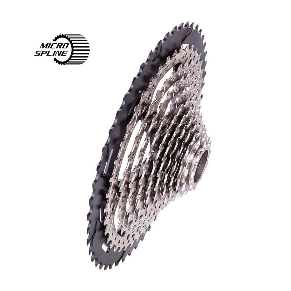 KASSETTE 12-fach, 10-50 Z. für Shimano Microspline / silber_schwarz / 10-50 Zähne