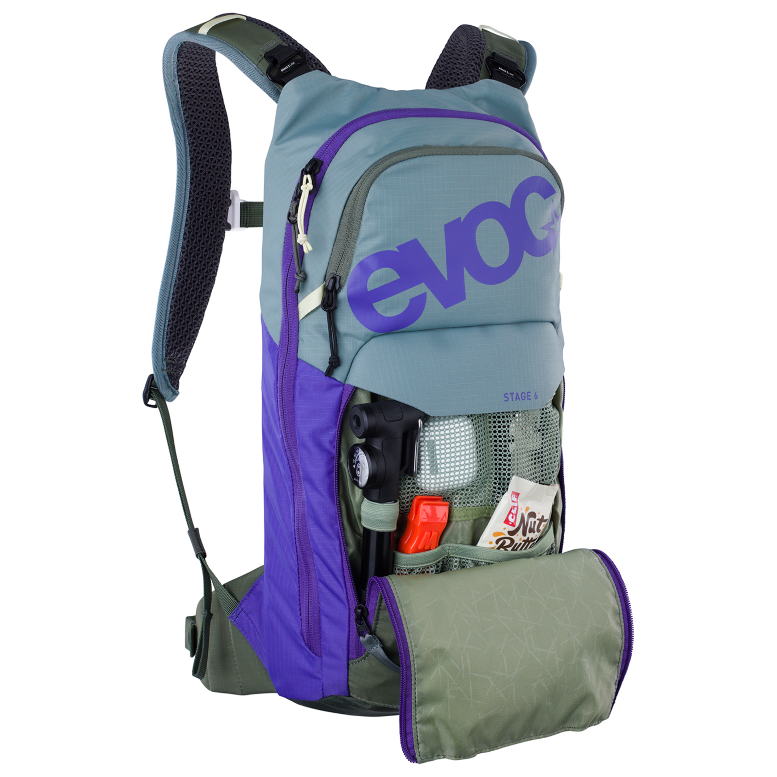 Stage 6L Backpack + 2L Bladder / steel/violet/dark olive