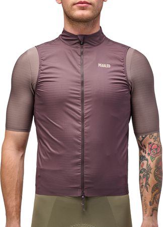 ODYSSEY HIGH VISIBILITY Herren-Gravel-Windweste / burgundy / M