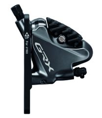 Bremssattel GRX BR-RX810 / schwarz / vorne, Flatmount/inkl. Adapter 140/160 mm