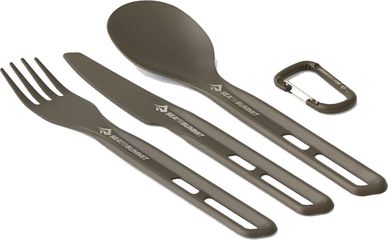 FRONTIER Ultraleichtes Besteckset 3-teilig, Gabel, Löffel, Messer
