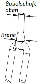 STEUERSATZ 1" konventionell, geschraubt / silber