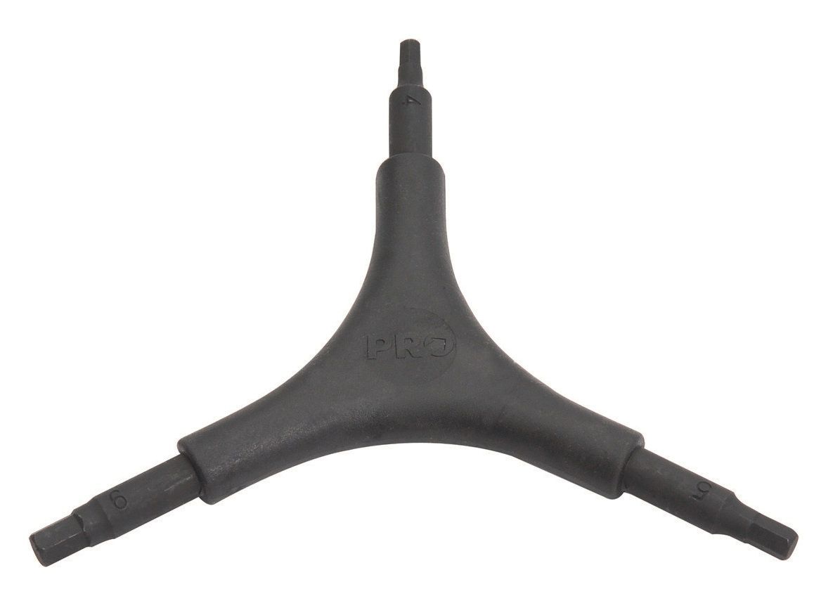 Dreiarmschlüssel schwarz / schwarz / Inbus 2/2.5/3 mm