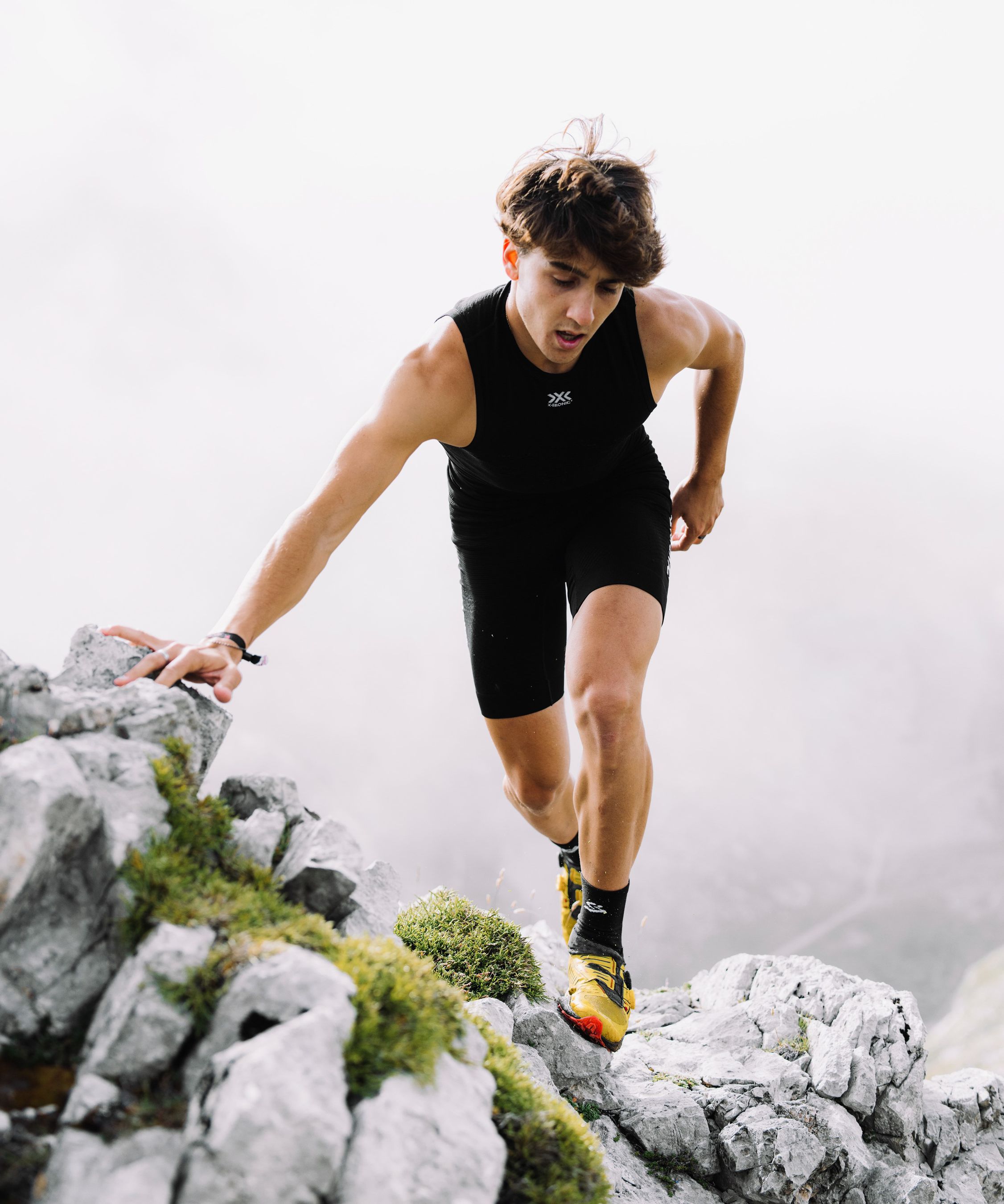 Men Energizer 4.0 LT Singlet / Opal Black/Actic White / S