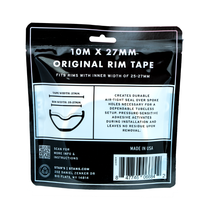 TUBELESS TAPE Tubeless-Felgenband / gelb / 27mm