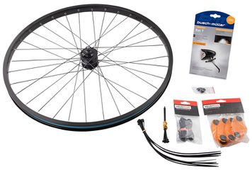 LUMEX DYNAMO Vorderrad inkl. Lichtset / 26", RHYNO 32L, SP PV-8