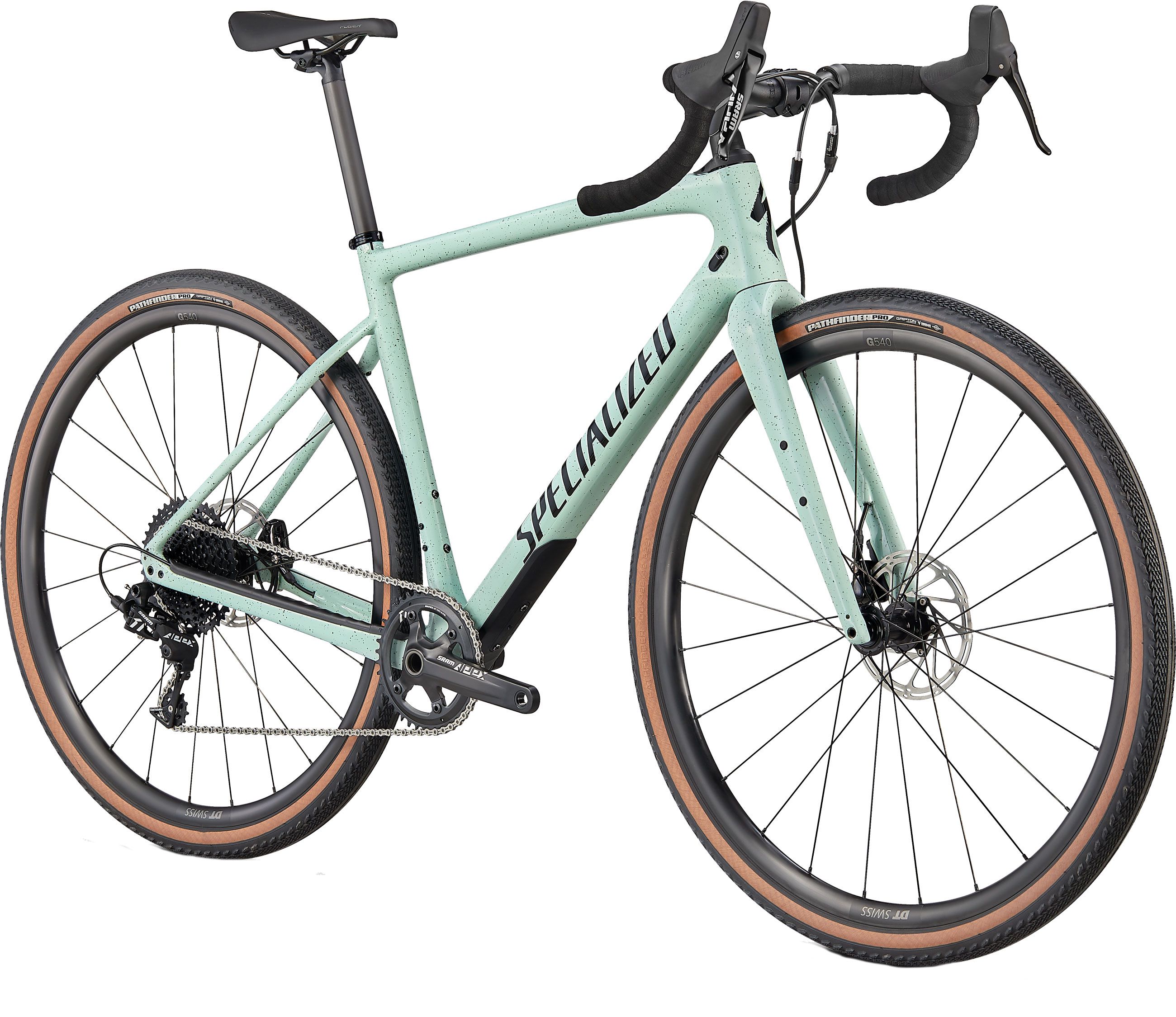 DIVERGE SPORT CARBON Gravelbike / gloss ca white sage oak black chrome clean / 58 CM