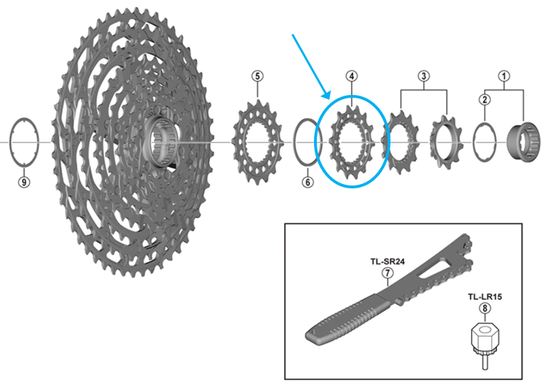 Zahnkranz CS-M9100-12 14 Zähne / 14