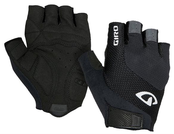 TESSA GEL Damen-Kurzfingerhandschuhe / black/white / S
