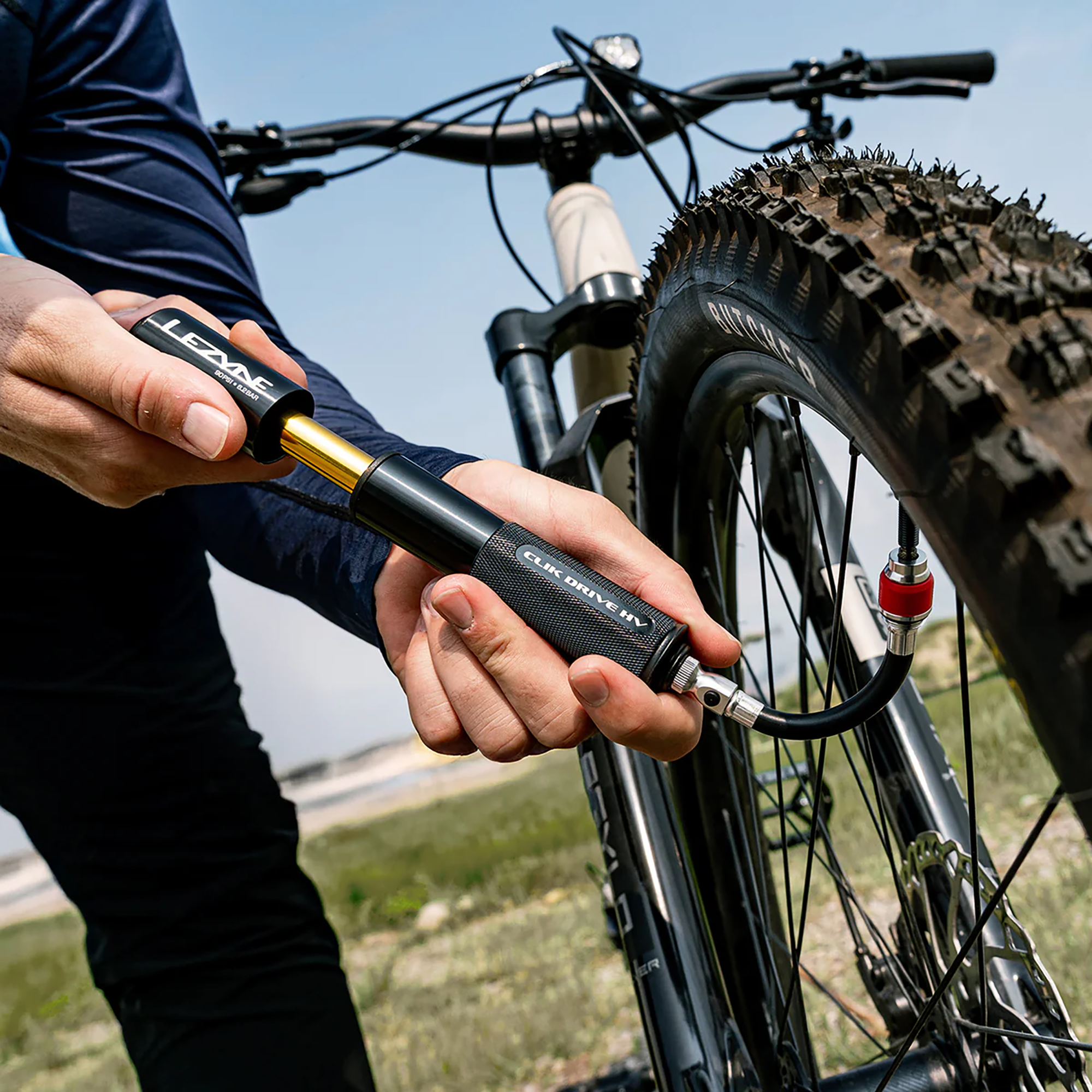 CLIK DRIVE HV, MTB-/Gravel-Pumpe für Clik Valve /schwarz / Länge 162mm