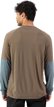 TARN WIND Herren-Merino-Langarmshirt / goblin blue/black / S