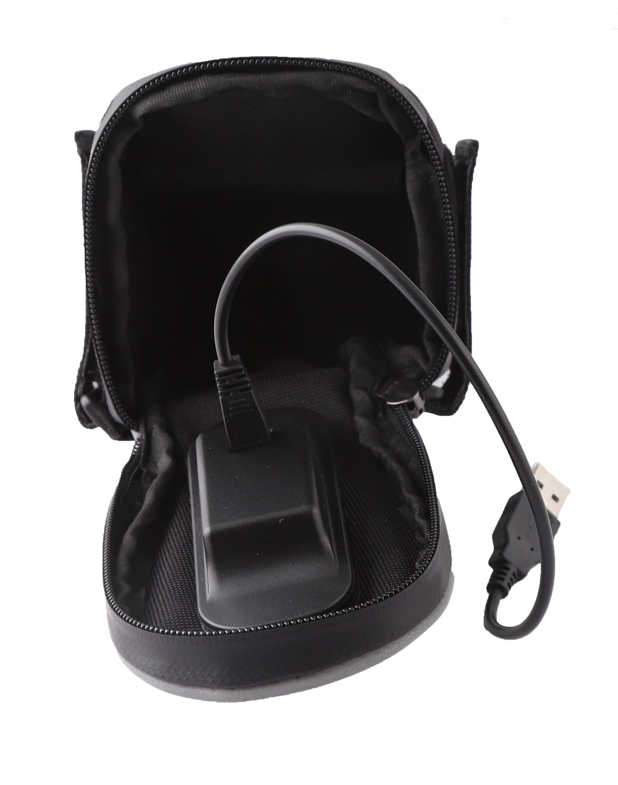 LED BAG Satteltasche mit integriertem Rücklicht / schwarz / 0.8L