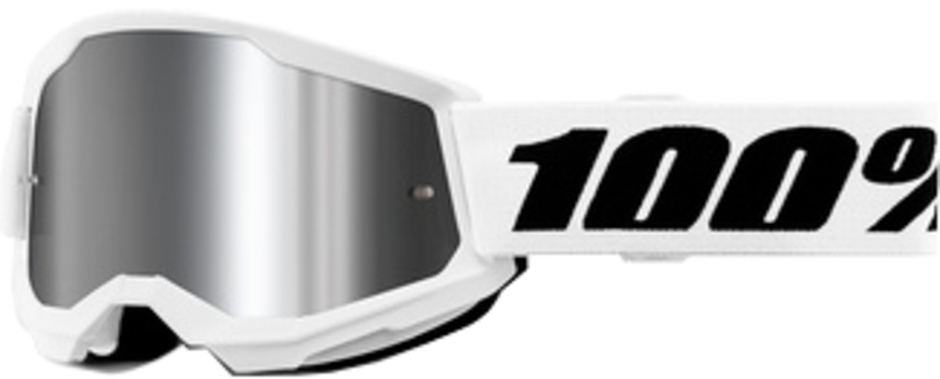 Goggle Strata 2 Junior / White - Mirror Silver Lens / weiss