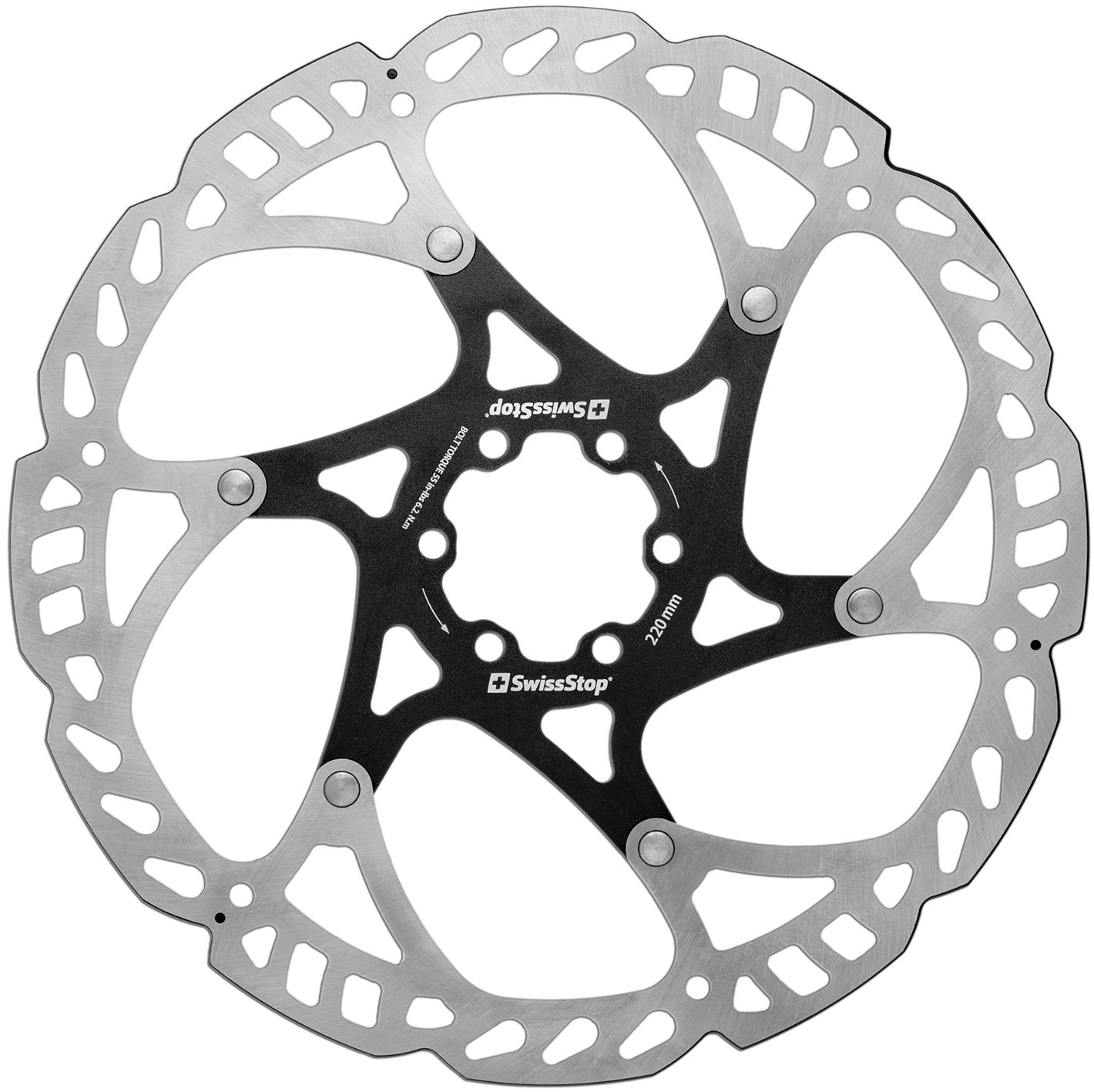 CATALYST PRO Bremsscheibe 6 Loch / silber/schwarz / 220mm