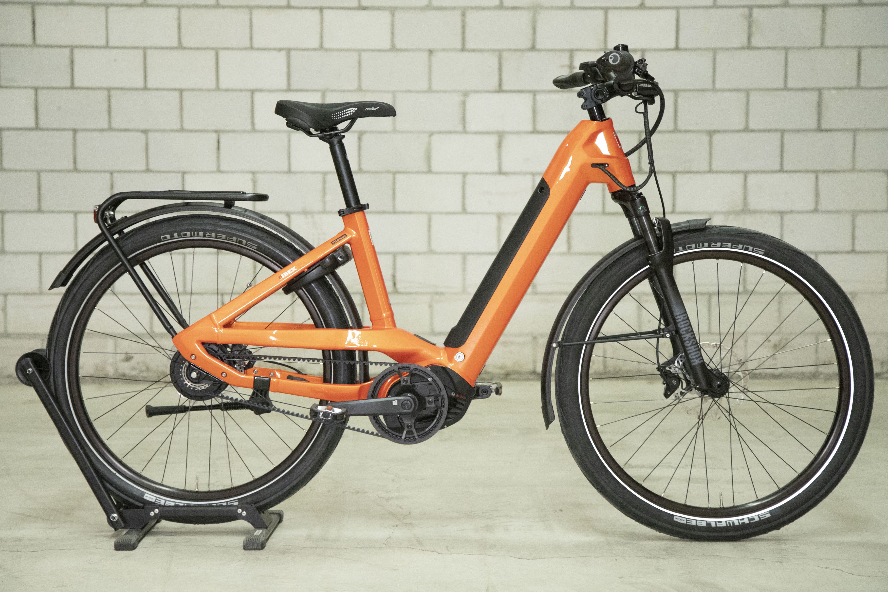 eMISSION  NEO+ Riemen E-City- und Alltagsvelo / sunset orange / 46 CM