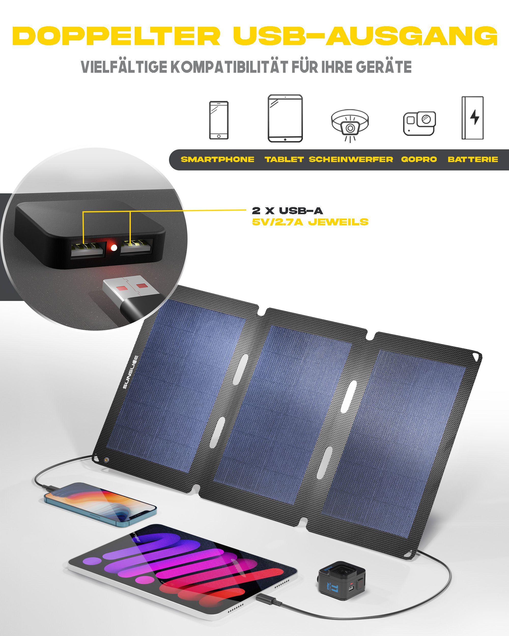 FUSION FLEX Solar Panel / black / 18W