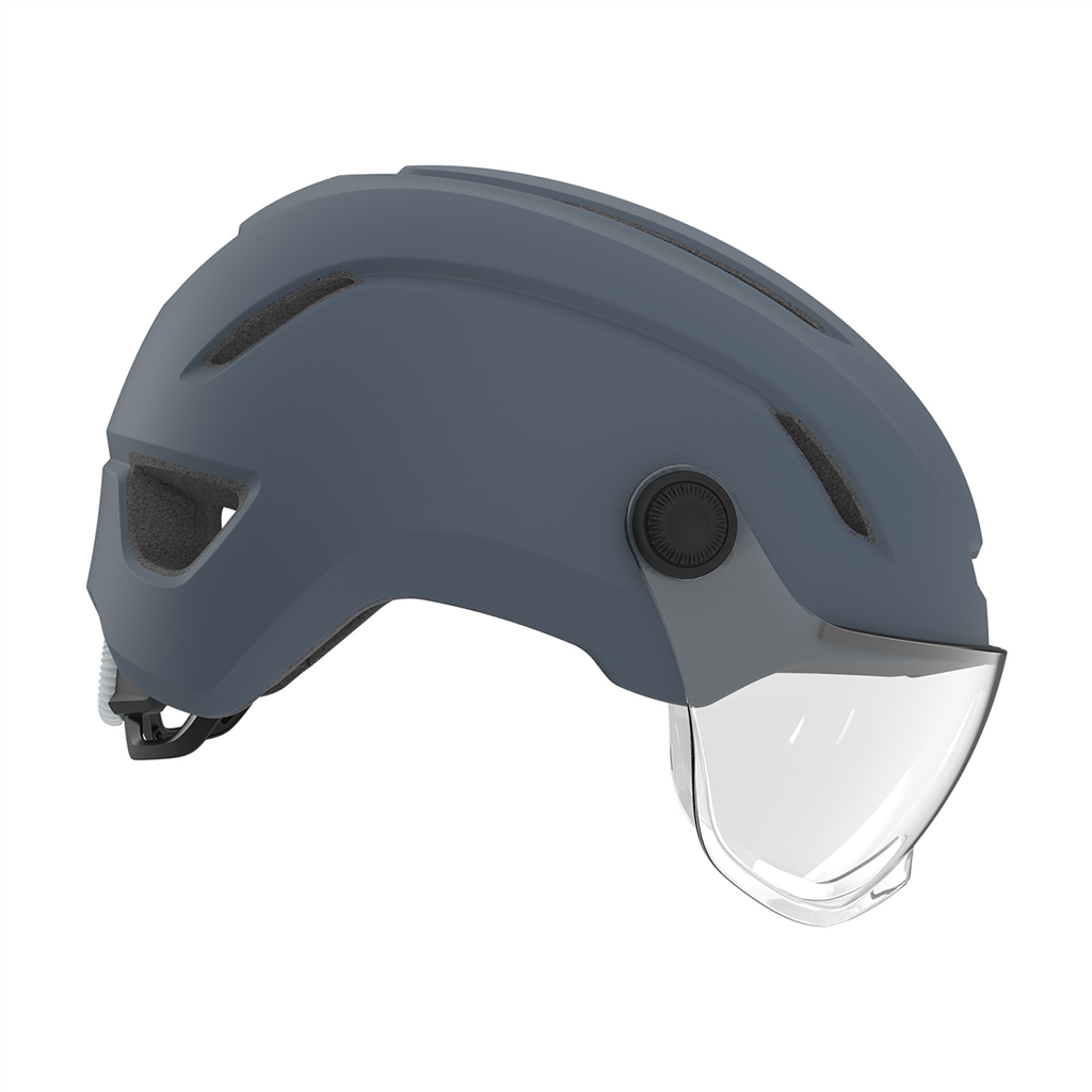 EVOKE MIPS Helm mit Scheibe / matte portaro grey / L 59-63