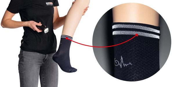 VELO - reflektierende Velosocken / schwarz / M=40-43