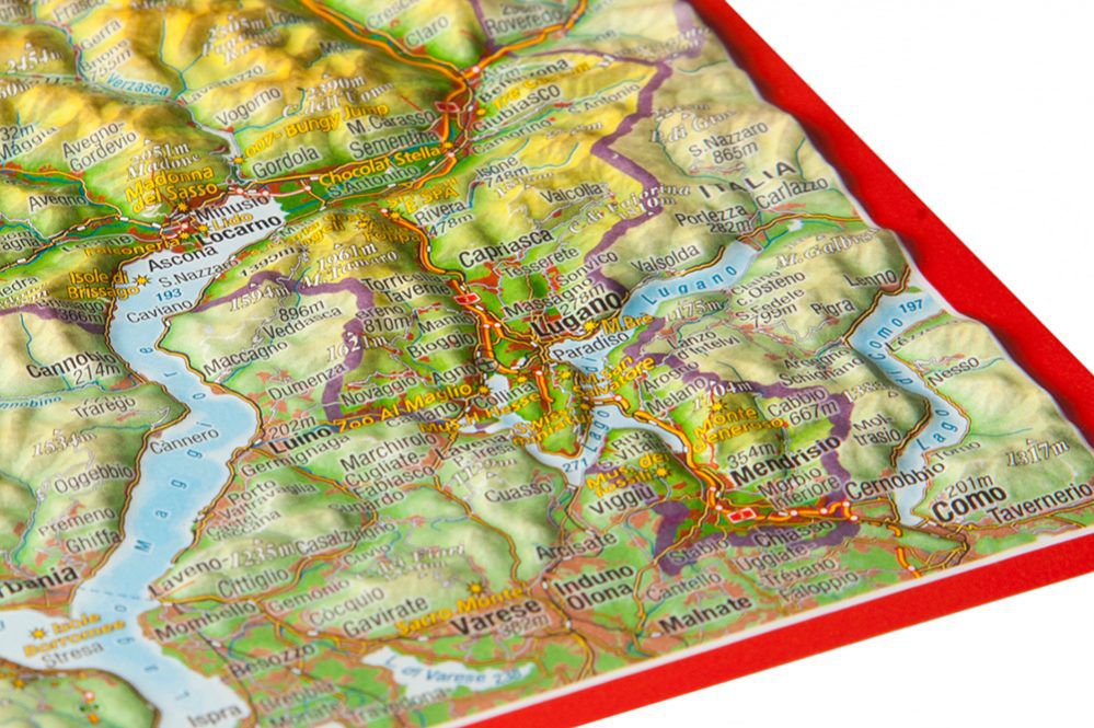 GEORELIEF TESSIN 3D-Postkarte