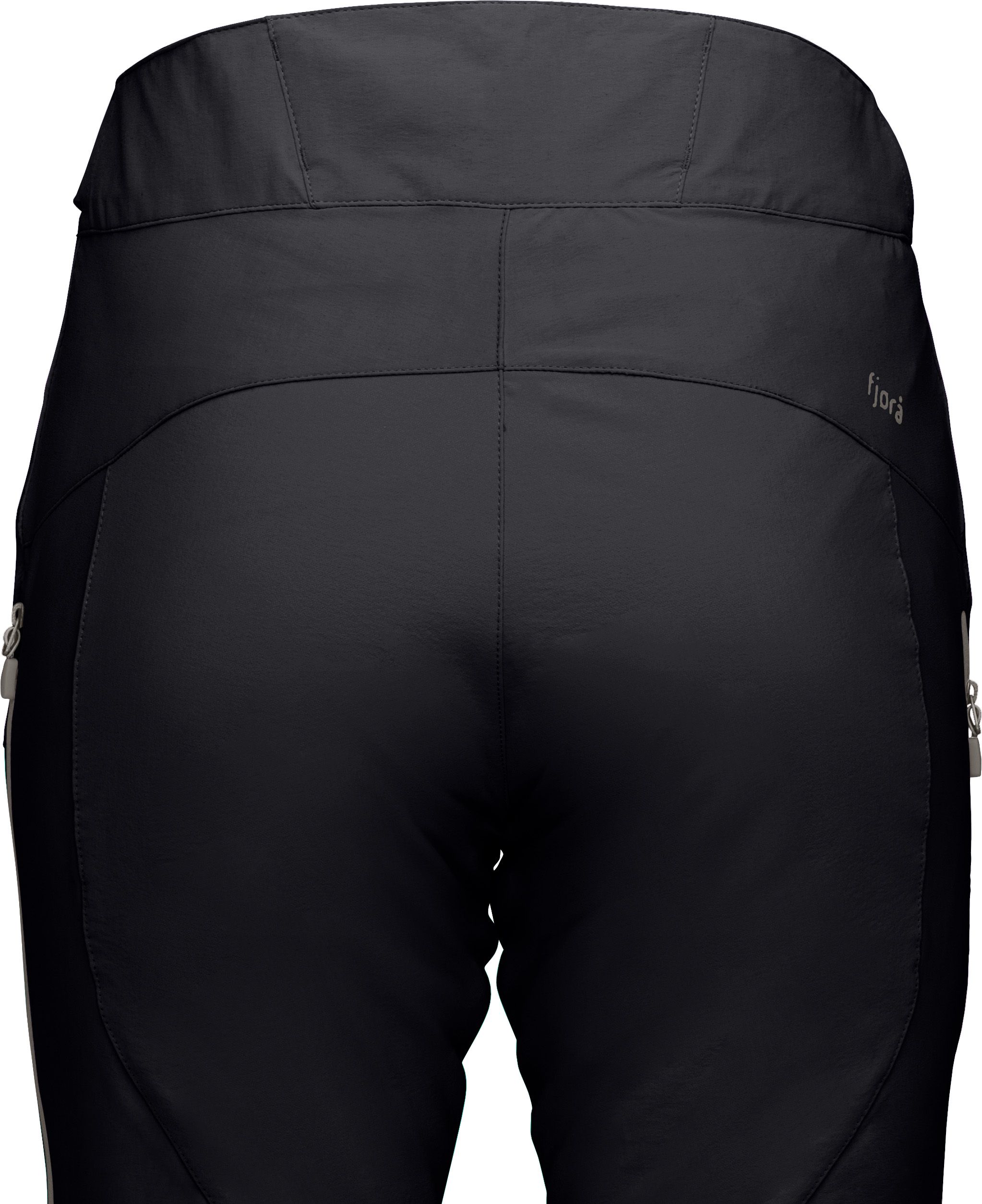 FJØRÅ  FLEX 1 Damen-Bikehose lang / caviar/castor grey / L