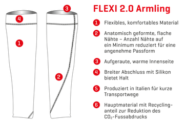 FLEXI 2.0 Armlinge / schwarz / XL/XXL