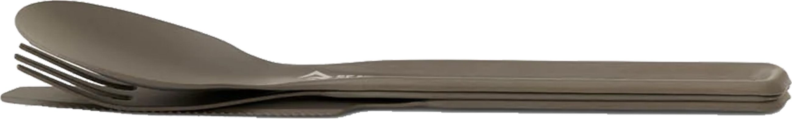 FRONTIER Ultraleichtes Besteckset 3-teilig, Gabel, Löffel, Messer