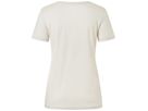 LETS RIDE BIO Damen-Kurzarm-Merino-Shirt / white stone melange/flint stone / XS