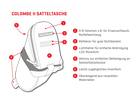 COLOMBE II Satteltasche / schwarz / 0.5 L