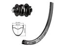28/29" PD-8X Dynamo-Rad QR/15x100 DISC / schwarz