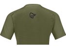 FJØRÅ WOOL SS Damen-Merino-Kurzarmshirt / olive night / S