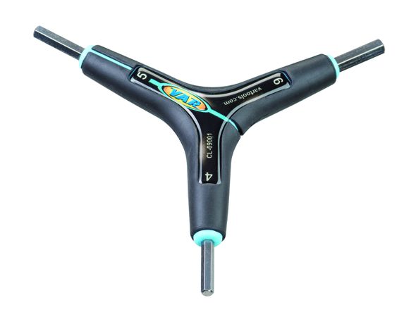 Dreiarminbusschlüssel CL-09001-C 4/5/6 mm schwarz / Schwarz