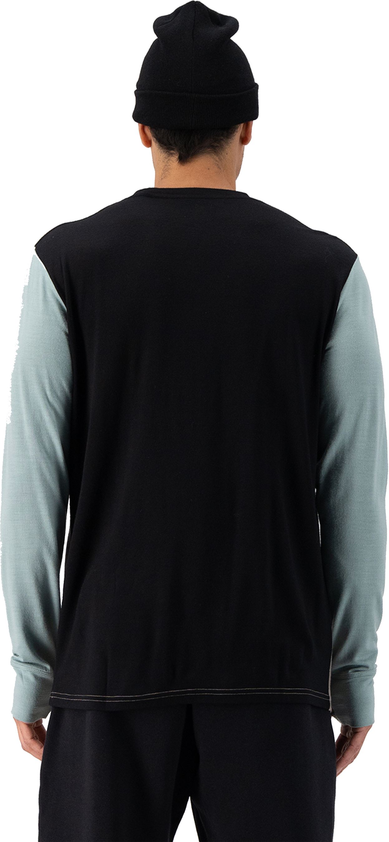 YOTEI Herren-Merino-Langarmshirt / dew/cinder/black / L