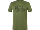 WANDER WHEEL Herren-Kurzarm-Merino-Shirt / chive/jet  / L