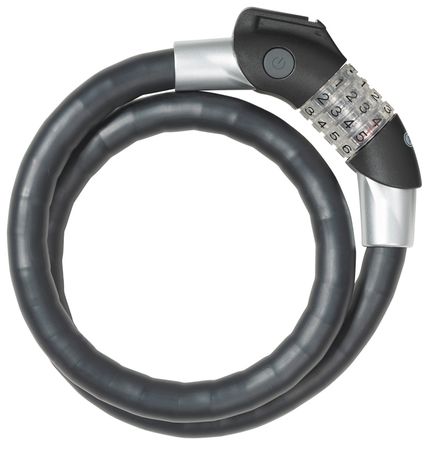 RAYDO Panzerkabel-Schloss mit Licht / schwarz silber / 85CM