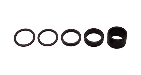 PRO Steuersatz-Spacer 28.6 mm Alu Set schwarz / schwarz