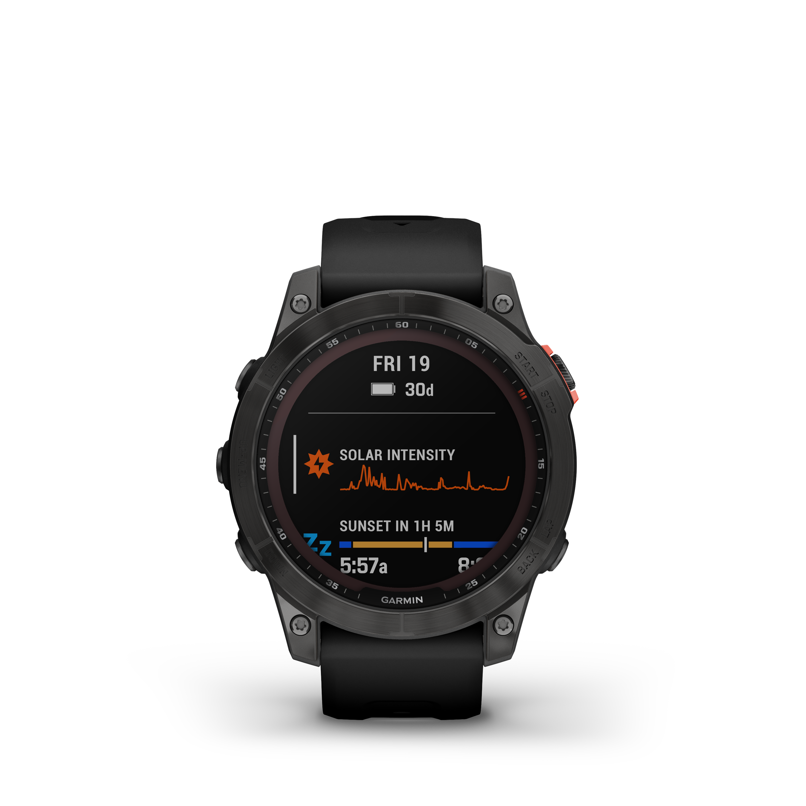 FENIX 7 SOLAR Multisportuhr 47mm / schiefergrau mit schwarzem armband