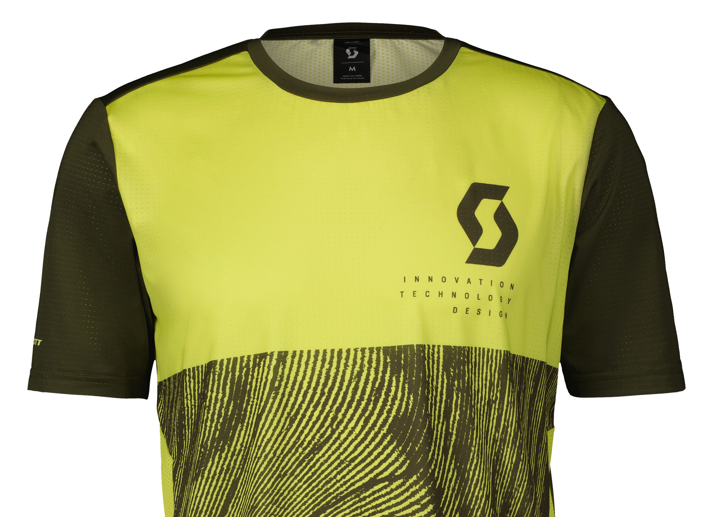 TRAIL VERTIC Herren-Kurzarmshirt / bitter yellow/fir green / S
