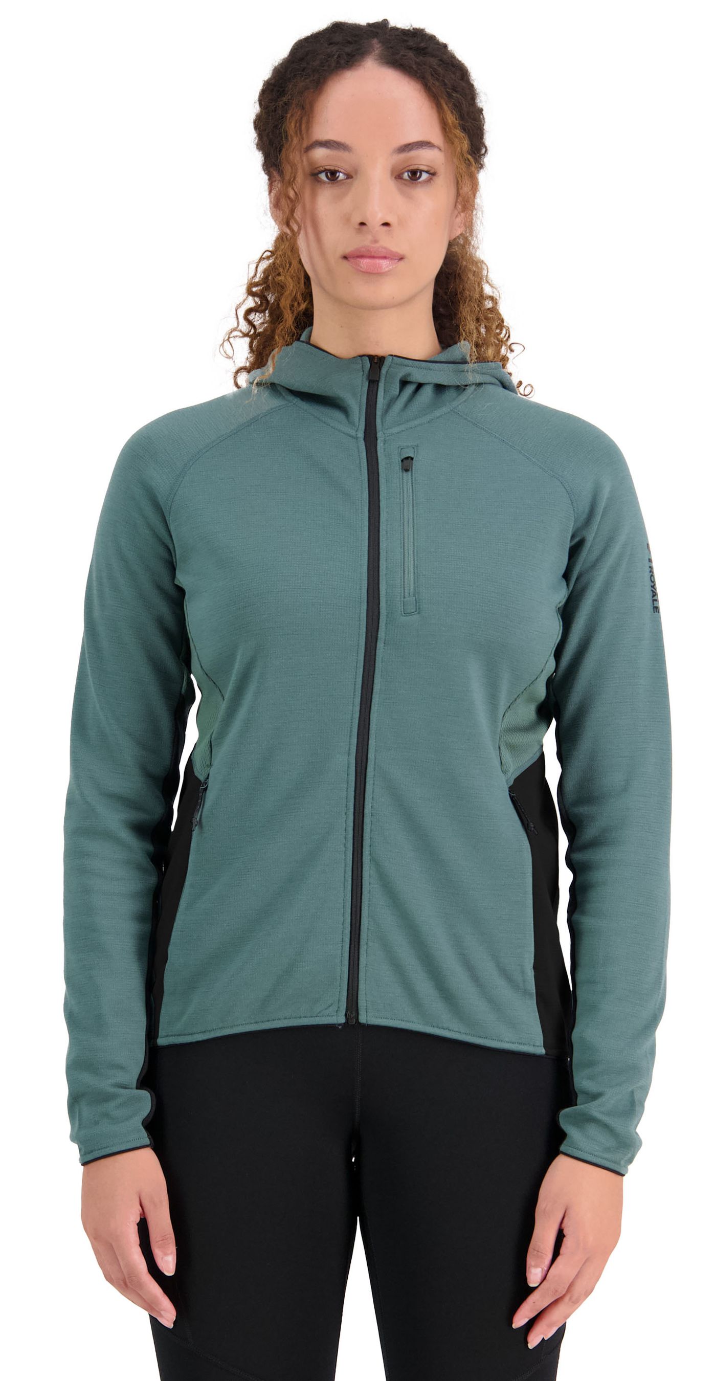 APPROACH Damen-Merino-Kapuzenjacke / burnt sage / XS