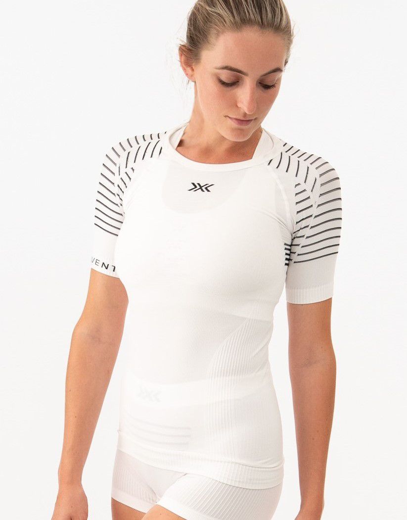 Women Invent 4.0 LT Shirt SH SL / Arctic White/Dolomite Grey / M
